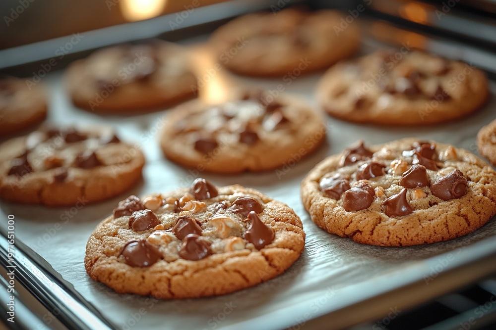 baked cookies in the oven baked cookies in the oven