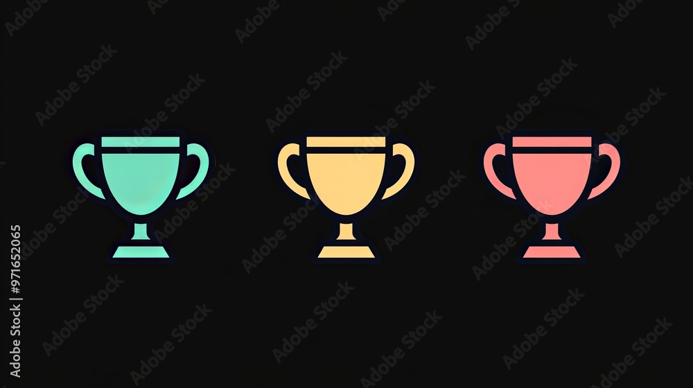 Trophy icon depicting a winners cup victory cup or reward symbol Suitable for web and mobile this icon is a representation of success Trophy icon depicting a winners cup victory cup or reward symbol Suitable for web and mobile this icon is a representation of success