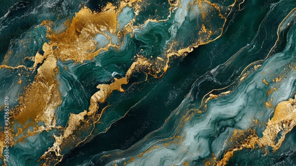 Green and gold marble texture, earthy and luxurious marble generative ai Green and gold marble texture, earthy and luxurious marble generative ai