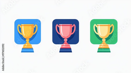 Trophy icon depicting a winners cup victory cup or reward symbol Suitable for web and mobile this icon is a representation of success