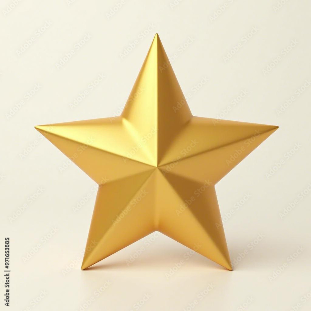 Obraz premium gold star on white background