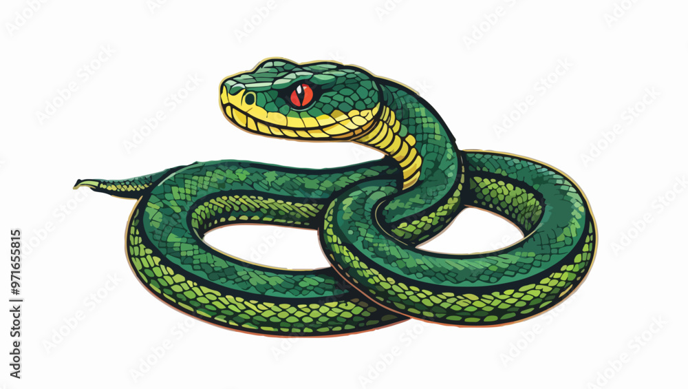 Venomous Snake Vector Illustration Venomous Snake Vector Illustration