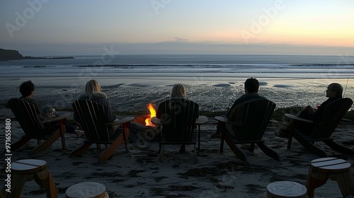 Join our summer beach bash featuring a bonfire, acoustic music, and sunset s mores roasting fun photo