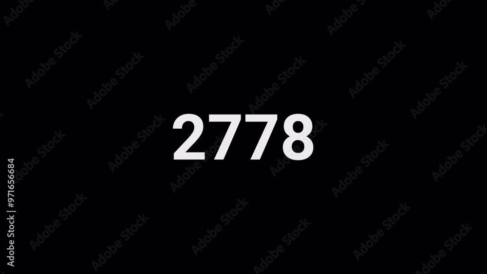 Number counter animation from 0 to 5,000 on a transparent background in 4k, Animated counting numbers from zero to five thousand for likes, views and amount concepts. Number counter animation from 0 to 5,000 on a transparent background in 4k, Animated counting numbers from zero to five thousand for likes, views and amount concepts.