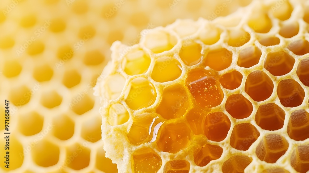 Delectable Honeycomb Brimming with Luscious Honey Delectable Honeycomb Brimming with Luscious Honey