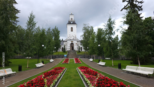 Tableau sur toile Kuopio evangelical lutheran cathedral and gardens Savonia Finland