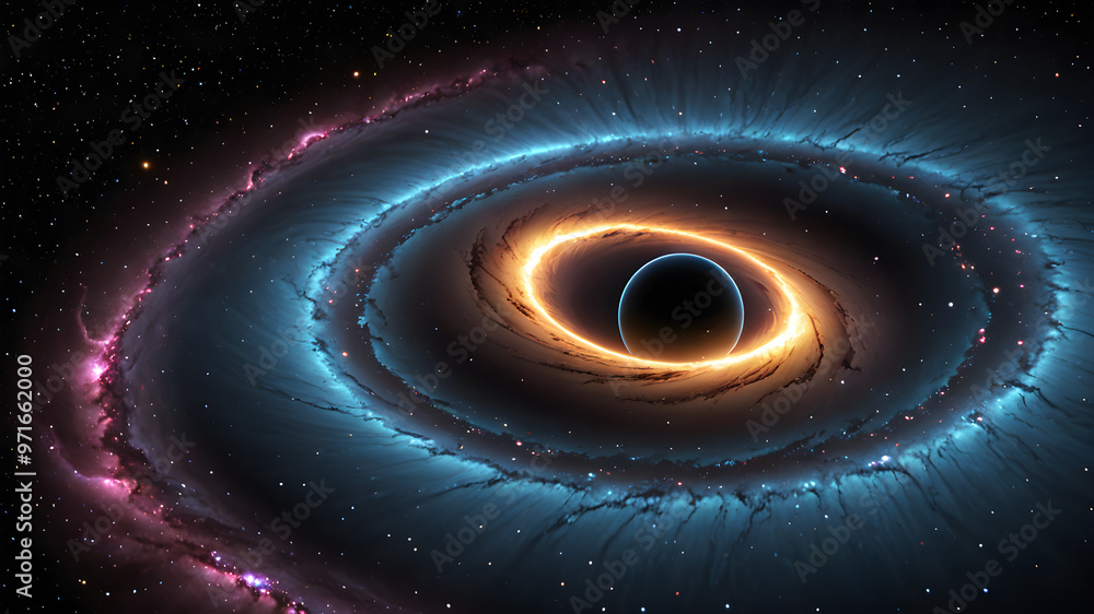 View from space to a spiral galaxy and stars. Universe filled with stars, nebula and galaxy. View from space to a spiral galaxy and stars. Universe filled with stars, nebula and galaxy.