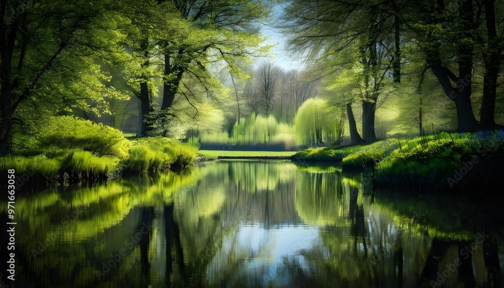 reflection of trees in water reflection of trees in water