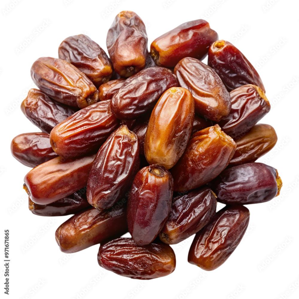 Pitted dates isolated on white from above Isolated on transparent background. Pitted dates isolated on white from above Isolated on transparent background.