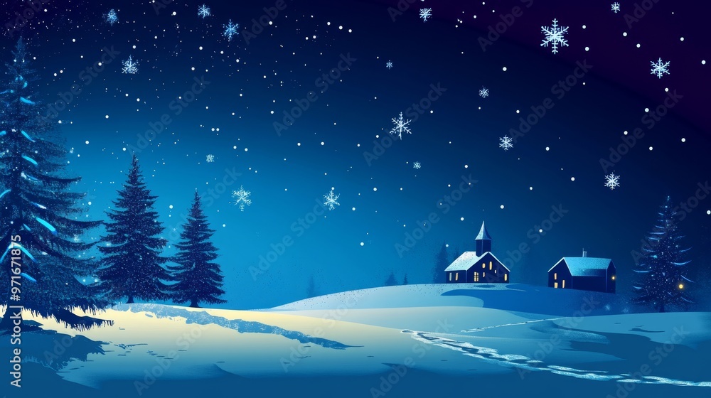 Fototapeta premium Festive and charming christmas illustrations for seasonal cards and vibrant holiday backgrounds