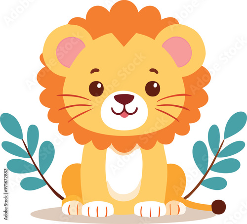 Lion vector children illustration photo