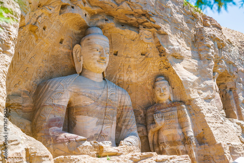 The Great Buddha Statue at Yungang Grottoes in Datong, Shanxi photo