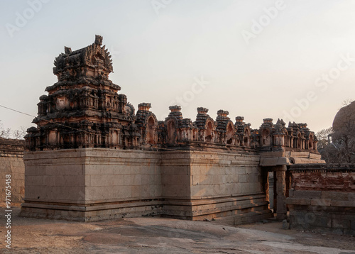 Rama Temple Complex on Malyavanta Hill in Hampi. India. photo