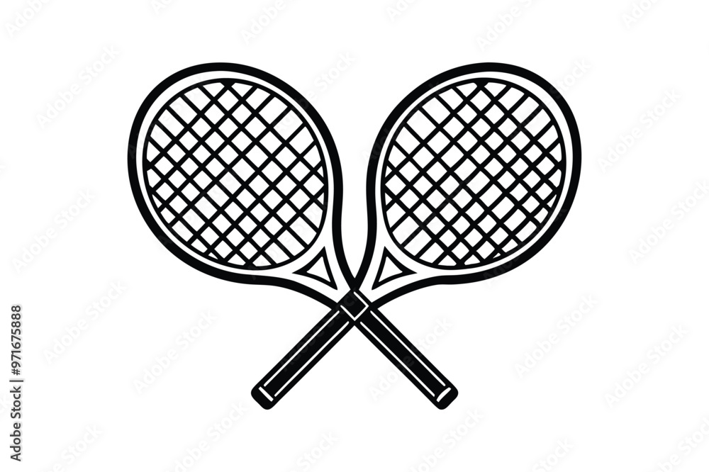Padel Racket vector line art illustration Padel Racket vector line art illustration