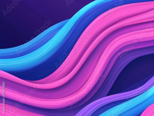 Colorful abstract waves in vibrant shades of pink and blue, creating a dynamic and fluid visual experience for any design project.