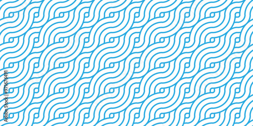 	
Abstract Overlapping creative diamond circle blue pattern background with waves texture. geometric digital fabric pattern circles floral and spiral round lapping blue retro background.