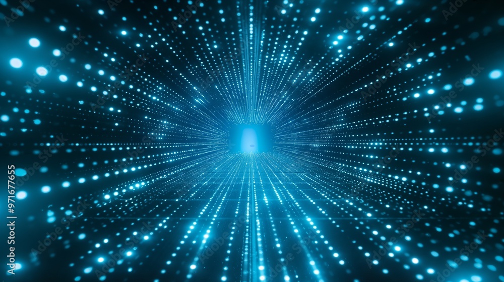 Fototapeta premium Abstract dark blue digital background. Big data digital code