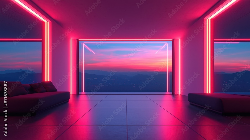 Futuristic Real Estate Office with Holographic Displays and Glowing Negotiation Rooms for Closing Deals Futuristic Real Estate Office with Holographic Displays and Glowing Negotiation Rooms for Closing Deals