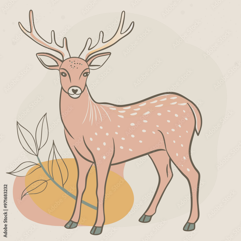 Obraz premium deer illustration