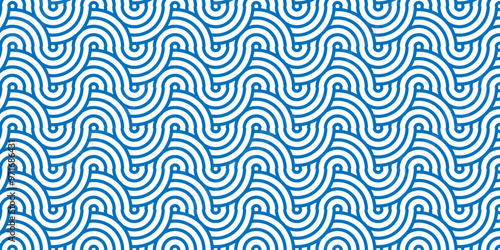 Abstract Overlapping creative diamond circle abstract blue pattern background with waves texture. geometric digital fabric pattern circles floral and spiral round lapping blue retro background.