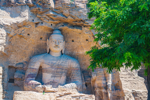 The Great Buddha Statue at Yungang Grottoes in Datong, Shanxi photo