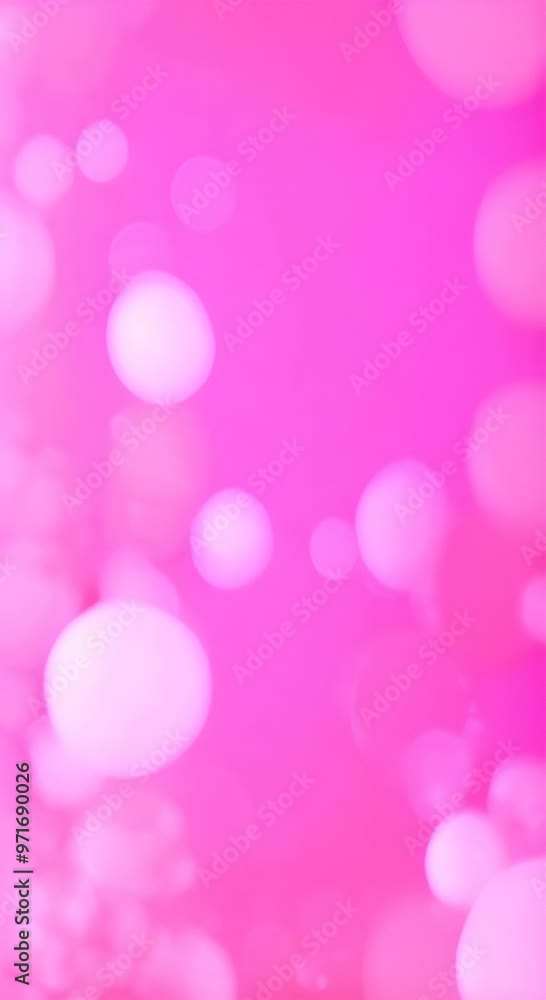 Abstract pink background with bokeh effect and blurred white circles 4k animation vertical Abstract pink background with bokeh effect and blurred white circles 4k animation vertical
