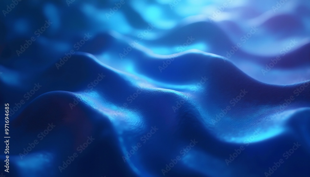 Obraz premium Glossy liquid gradient waves with vibrant reflections