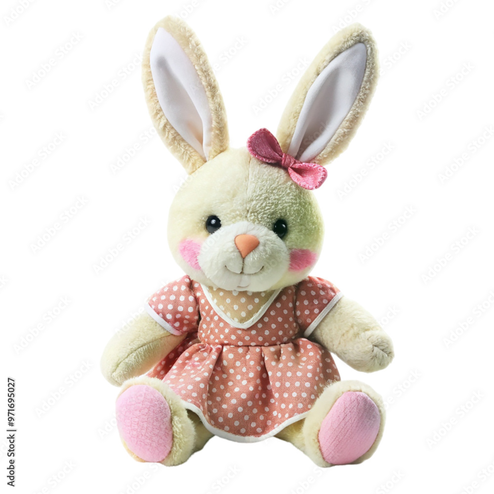 Rabbit doll Isolated on transparent background. Rabbit doll Isolated on transparent background.