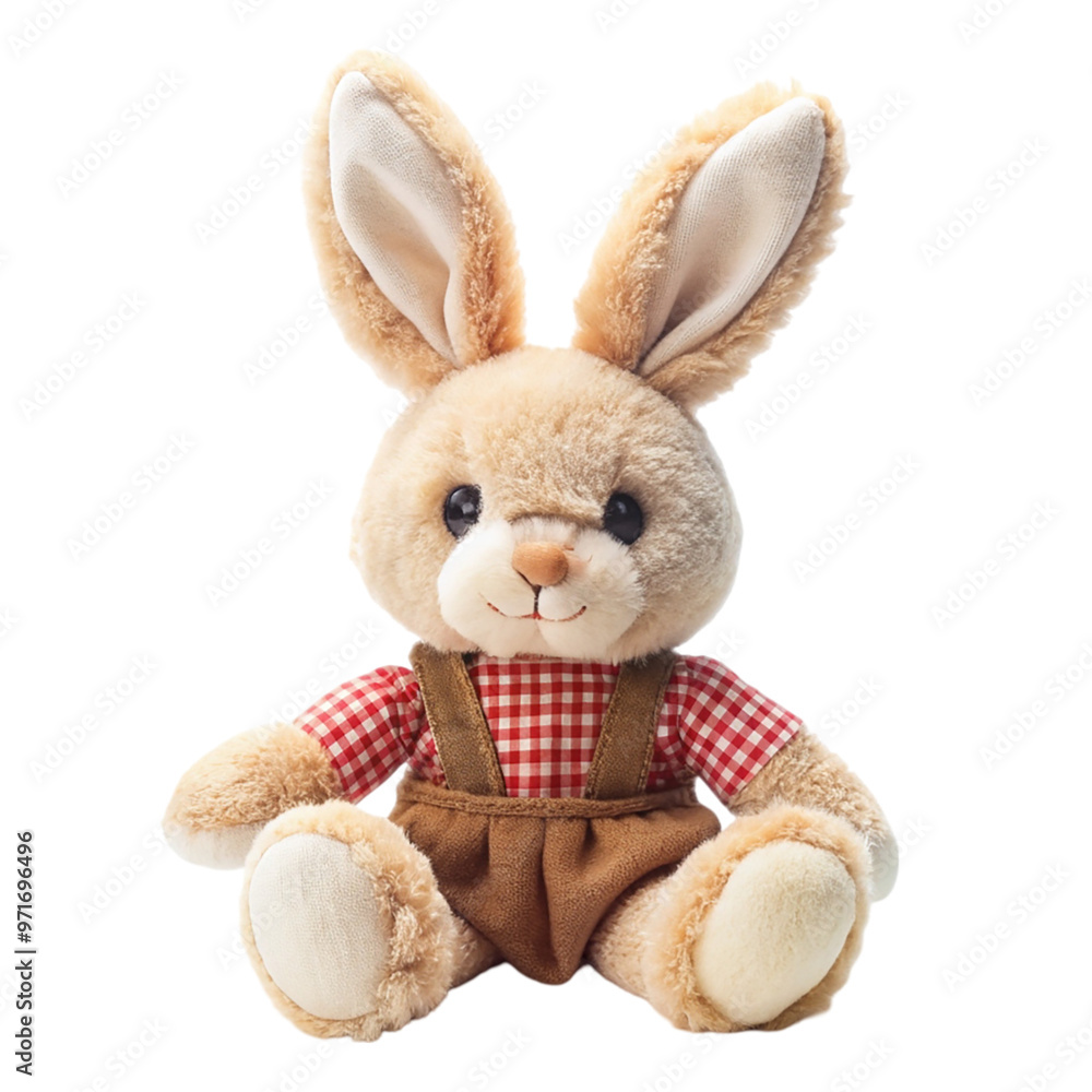 Obraz premium Rabbit doll Isolated on transparent background.