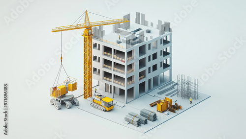 Building Under Construction – Ongoing Development and Construction Site Progress