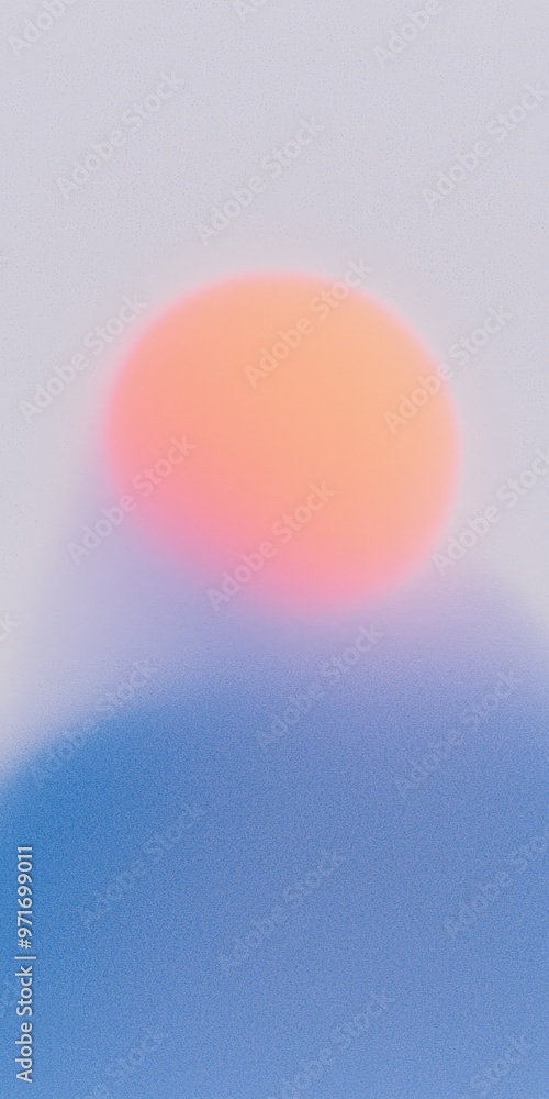 Minimalistic illustration of a sun among clouds in gradient tones. Planet or solar star on a pinkish gradient background. Minimalistic illustration of a sun among clouds in gradient tones. Planet or solar star on a pinkish gradient background.