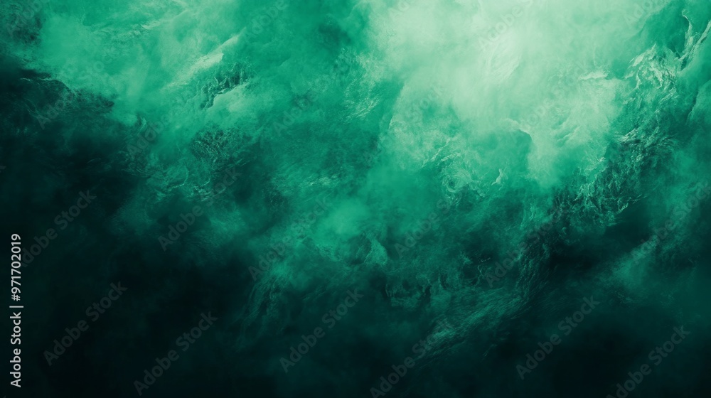 Fototapeta premium abstract emerald green gradient background generative ai