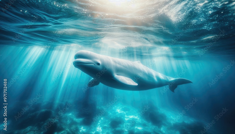 Naklejka premium Beluga whale