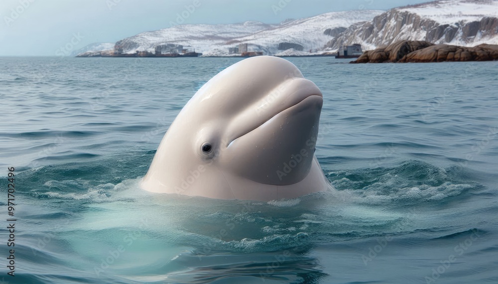 Naklejka premium Beluga whale