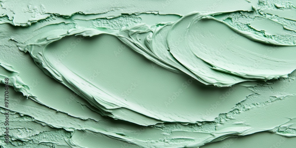 Textured Green Paint Surface with Smooth Swirls Textured Green Paint Surface with Smooth Swirls