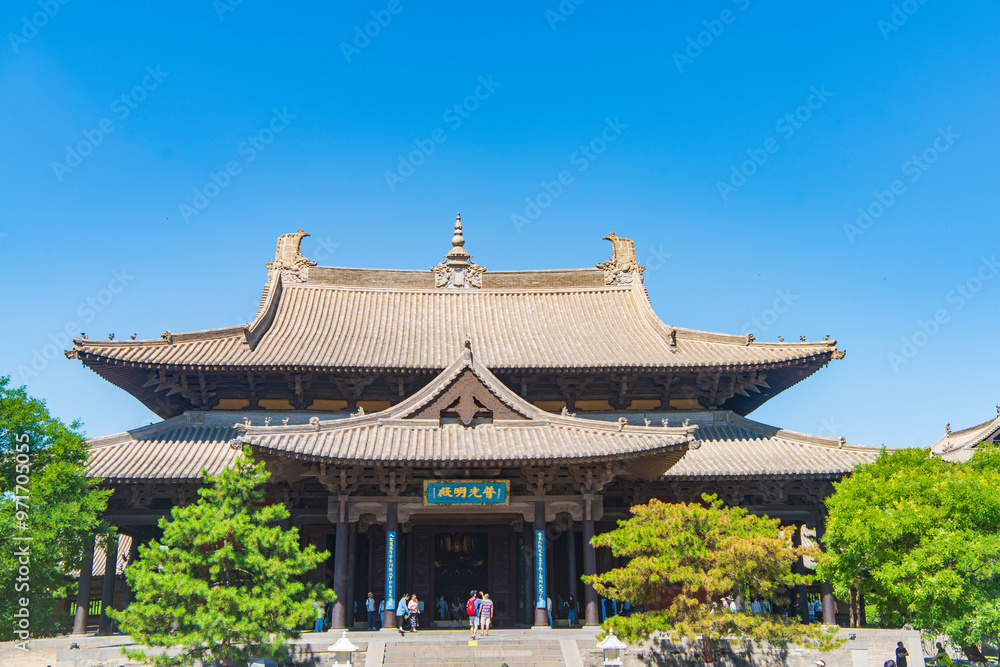 Beautiful scenery of Huayan Temple in Datong, Shanxi, China on a sunny summer day Beautiful scenery of Huayan Temple in Datong, Shanxi, China on a sunny summer day