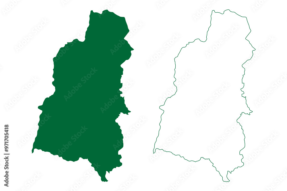 Godda district (Jharkhand State, Republic of India, Santhal Pargana Division) map vector illustration, scribble sketch Godda map Godda district (Jharkhand State, Republic of India, Santhal Pargana Division) map vector illustration, scribble sketch Godda map