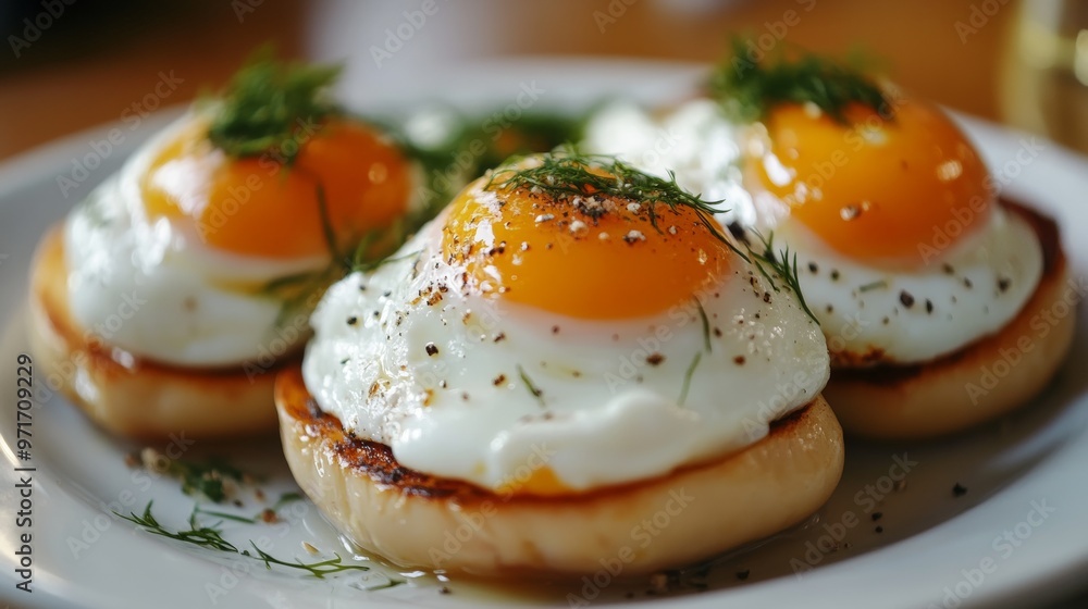 The national cuisine of Great Britain: Poached eggs in English. The national cuisine of Great Britain: Poached eggs in English.