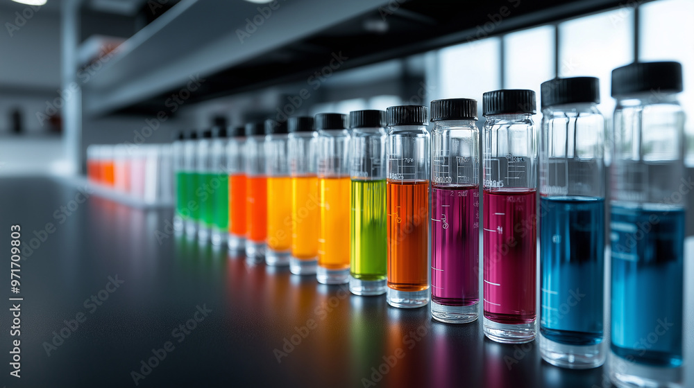 A row of test tubes filled with vibrant, colorful liquids in a high-tech lab, symbolizing advanced biomarker research and analysis. A row of test tubes filled with vibrant, colorful liquids in a high-tech lab, symbolizing advanced biomarker research and analysis.