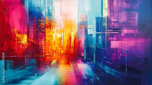 Vibrant Cityscape Painting