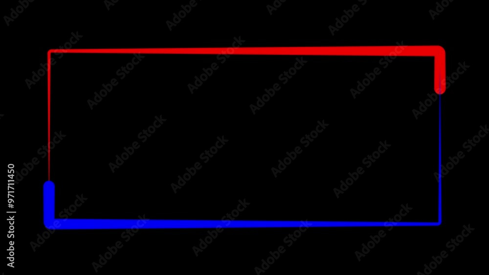 Abstract rectangle shape line animation. Square rectangle picture frame with two tone neon color motion graphic Abstract rectangle shape line animation. Square rectangle picture frame with two tone neon color motion graphic