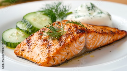 National cuisine of Great Britain: Grilled salmon in 20 minutes.