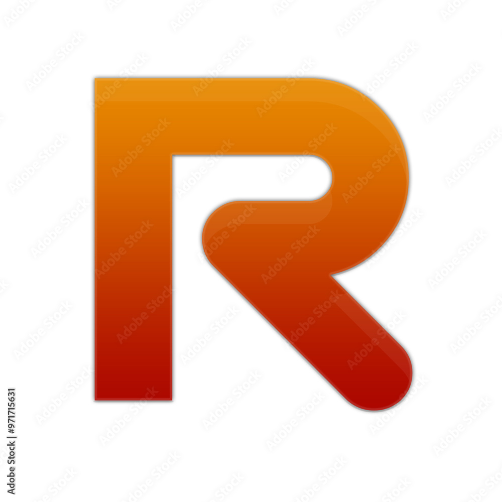 Red and Orange Gradient Capital Letter Red and Orange Gradient Capital Letter