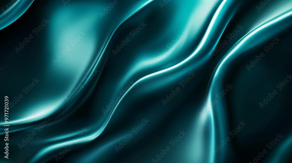 Obraz premium turquoise gradient abstract background, generative ai
