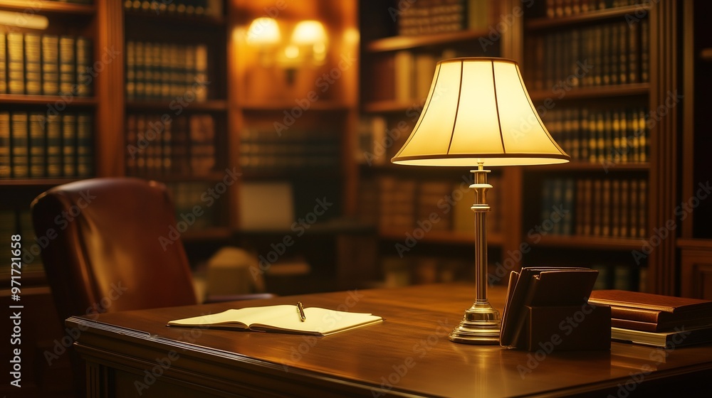 attorney's cherry wood desk in a law office attorney's cherry wood desk in a law office