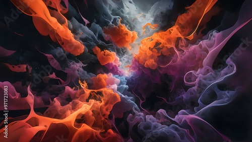 Beautiful abstract background in orange and purple color