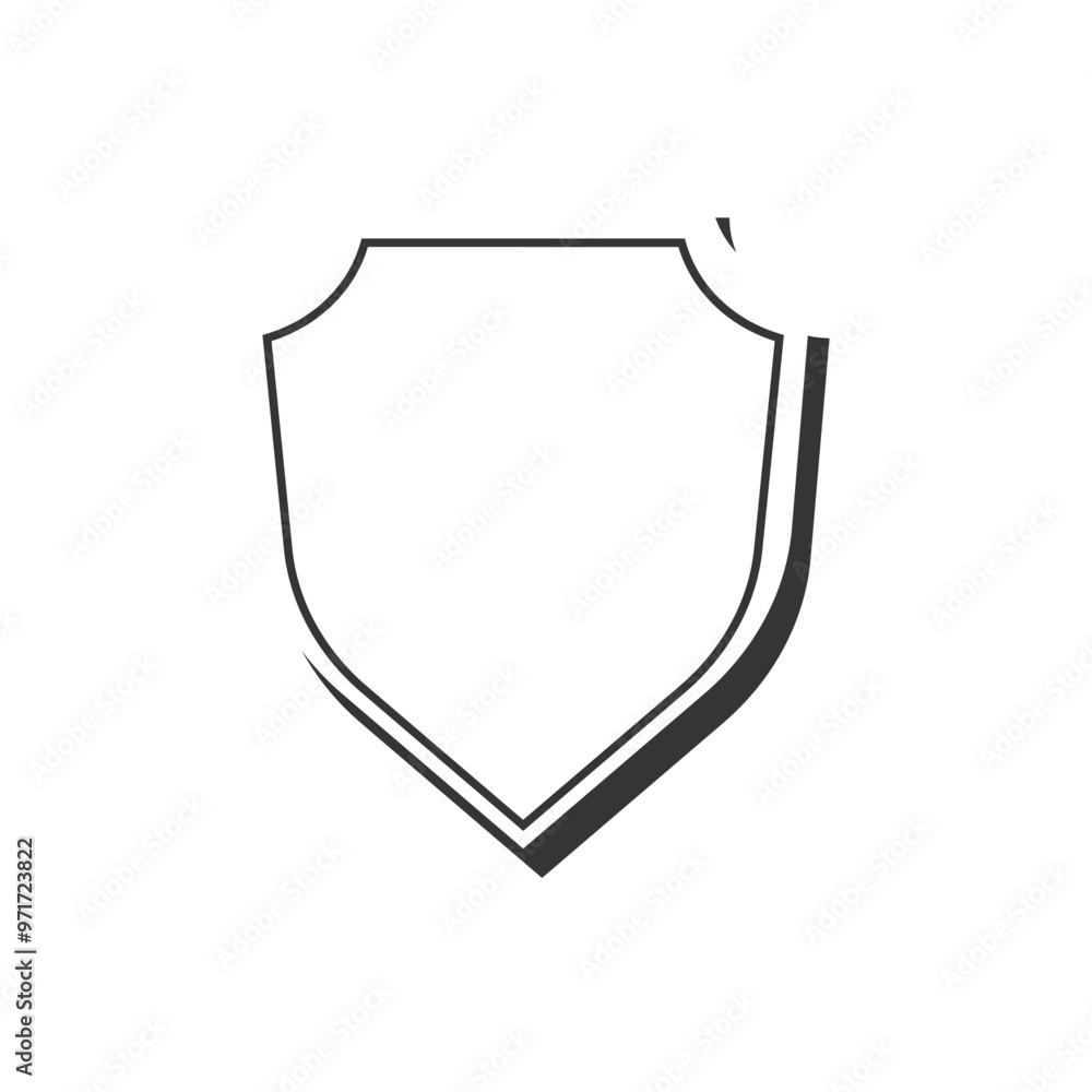 Line Security shield sign icon. vector illustration Line Security shield sign icon. vector illustration
