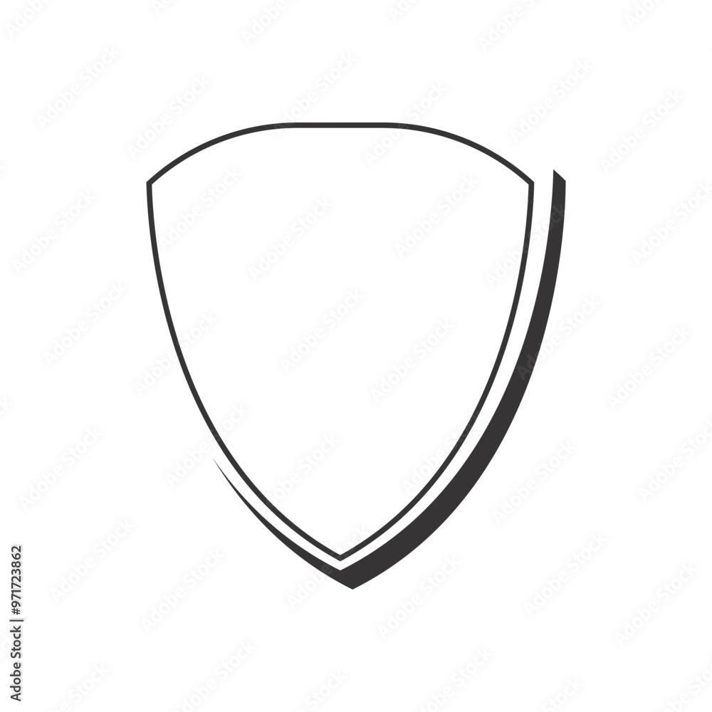 Line Security shield sign icon. vector illustration Line Security shield sign icon. vector illustration