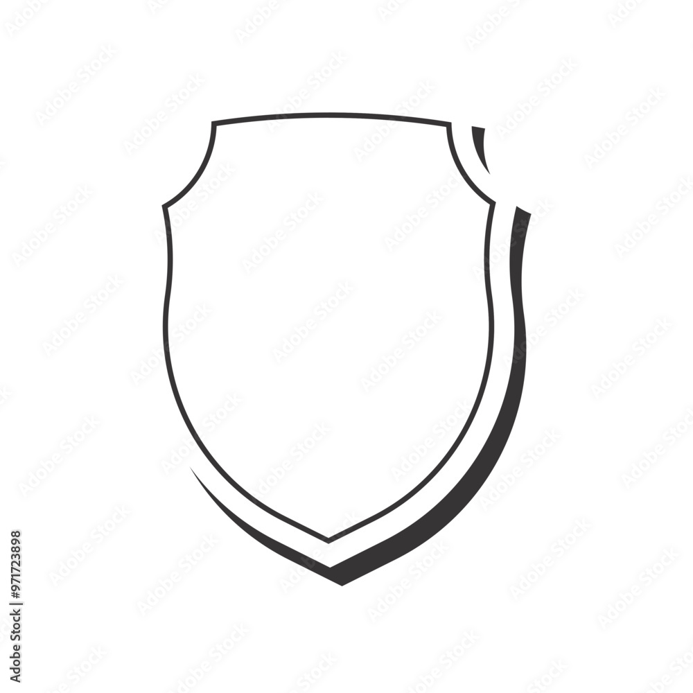 Line Security shield sign icon. vector illustration Line Security shield sign icon. vector illustration