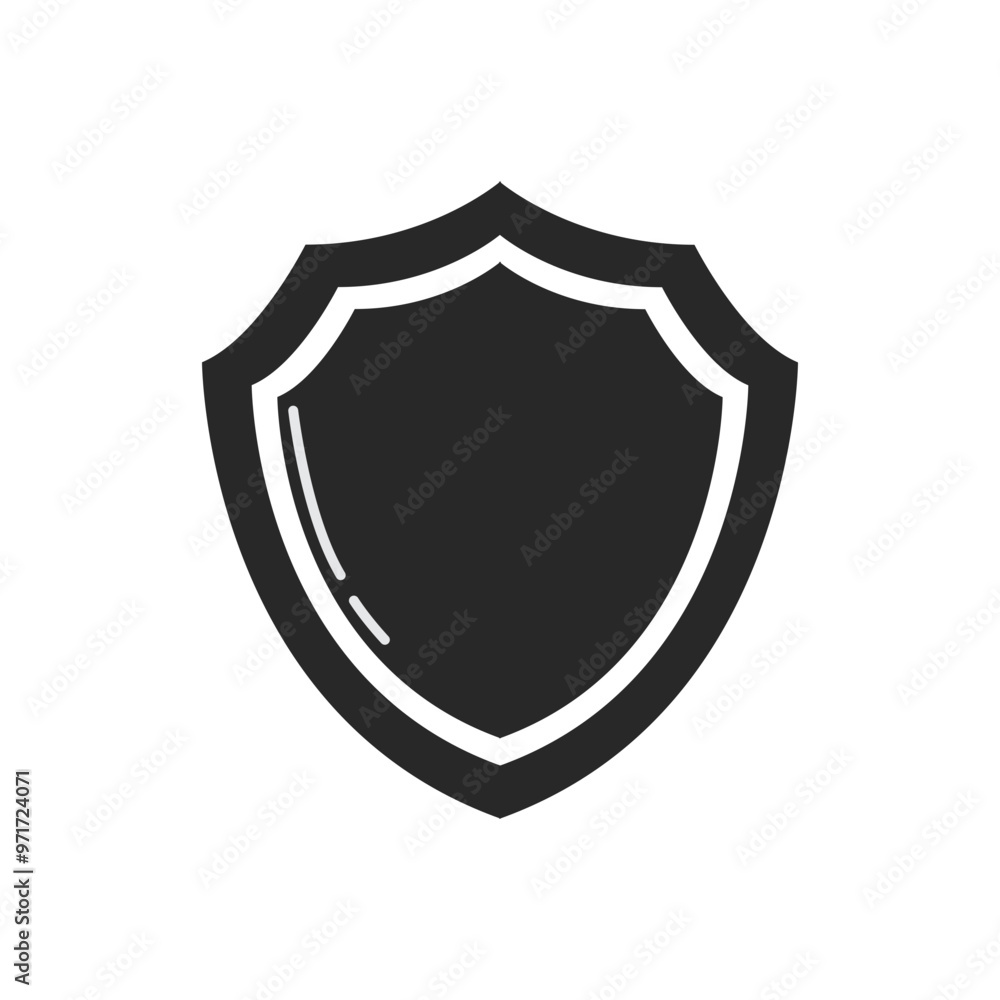 Security shield sign icon vector illustration